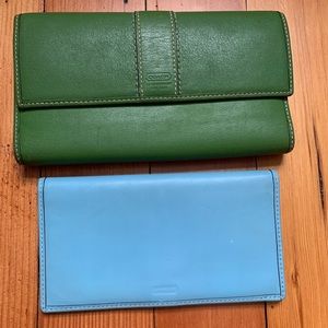 Authentic Coach Leather Wallet & Checkbook Holder